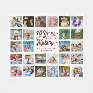 40 JAHRE IM MAKING 26 Foto Ruby Jubiläum Fleecedecke