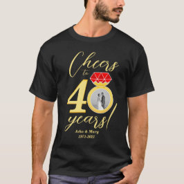 40 Jahre Jubiläum feiert bis 40 Jahre Hochzeitsfes T-Shirt