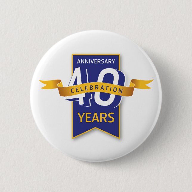 40 Jahre Jubiläumsdesign Button (Vorderseite)