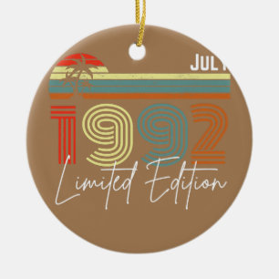 40 Jahre Juli 1982 Vintage Limited Edition Keramik Ornament