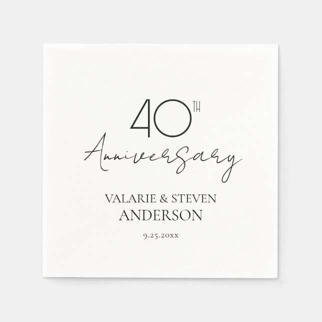 40 Jahre Minimal Napkins Serviette (Vorderseite)