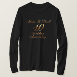 40 Jahre Parents Ruby Wedding Anniversary T-Shirt