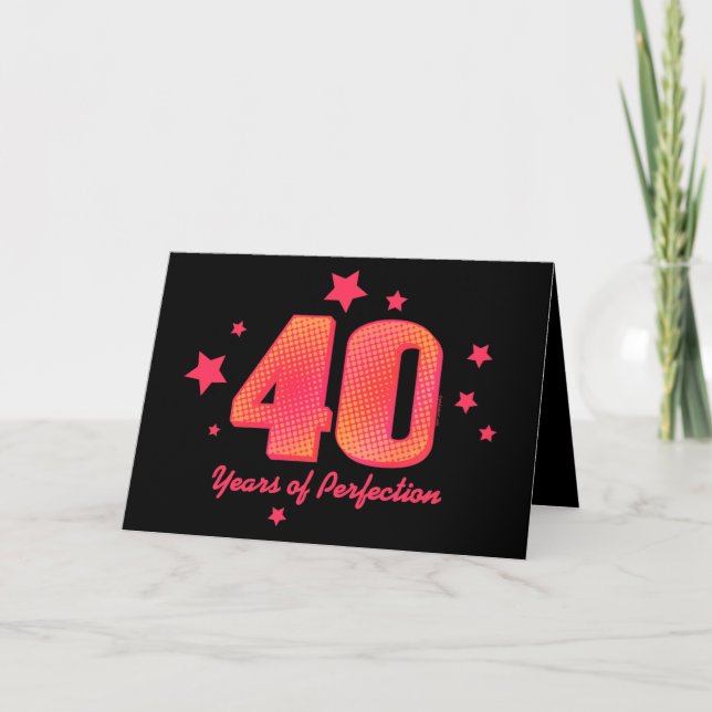 40 Jahre Perfektion Custom Birthday Card Karte (Vorderseite)