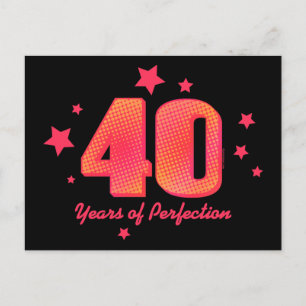 40 Jahre Perfektion Postkarte