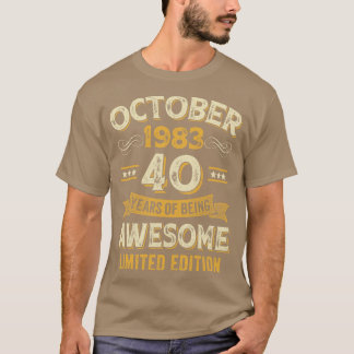 40 Jahre Phantastisch Vintag im Oktober 1983 40. G T-Shirt