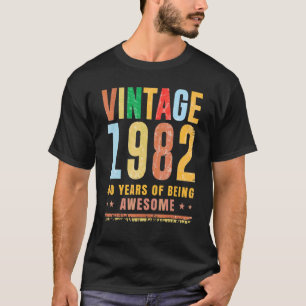 40 Jahre Phantastischer Vintager Geburtstag 1982 T-Shirt