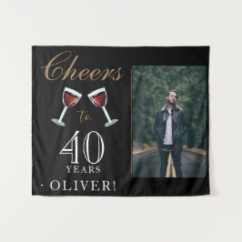 40 Jahre Roter Wein 40. Geburtstag Foto Wandteppich