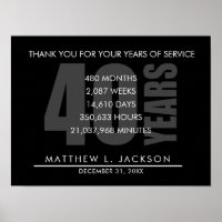 40 Jahre Ruhestand oder Geschenk zur Mitarbeiterbe