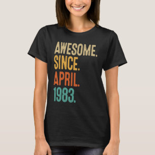 40 Jahre Vintag im April 1983 40. Geburtstag 2 T-Shirt
