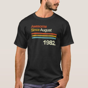 40 Jahre Vintag seit August 1982 40. Geburtstag T-Shirt
