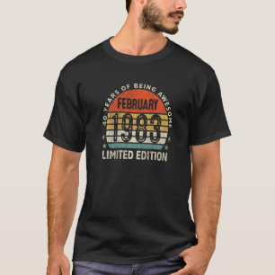 40 Jahre Vintager Februar 1983 40. Geburtstag T-Shirt
