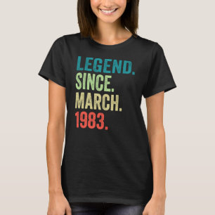 40 Jahre Vintager März 1983 40. Geburtstag T-Shirt