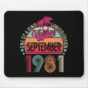40 Jahre Vintager September 1981 40. Geburtstag Mousepad