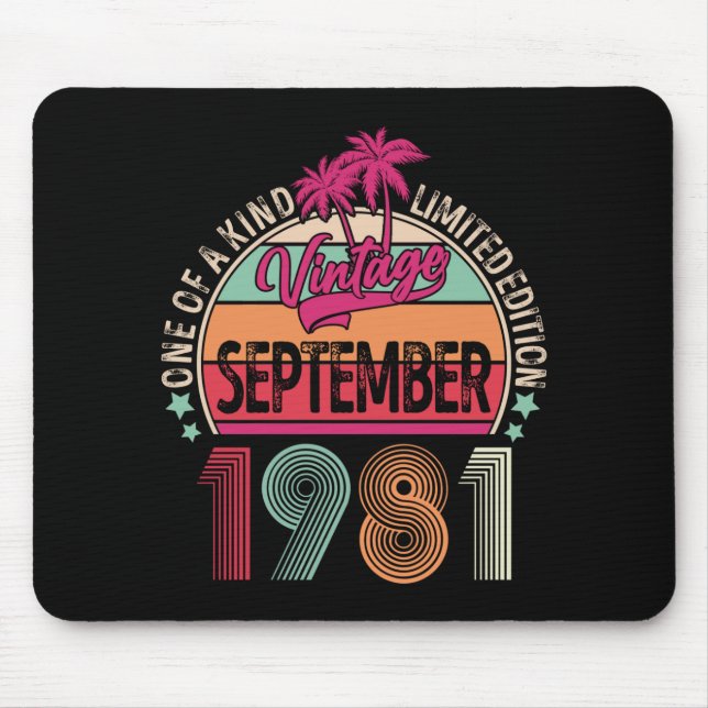 40 Jahre Vintager September 1981 40. Geburtstag Mousepad (Vorne)