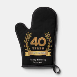 40 Jahre Wahnsinn - Geburtstag schwarz Ofenhandschuh