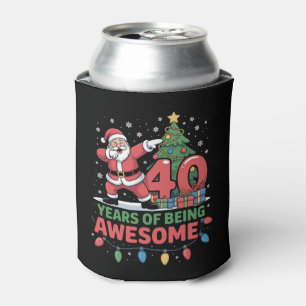 40 Jahre Weihnachtsgeburtstag Weihnachtsmann Dabbi Dosenkühler