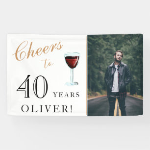 40 Jahre Wein 40. Geburtstag Foto Banner