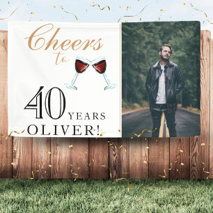 40 Jahre Wein 40. Geburtstag Foto Banner