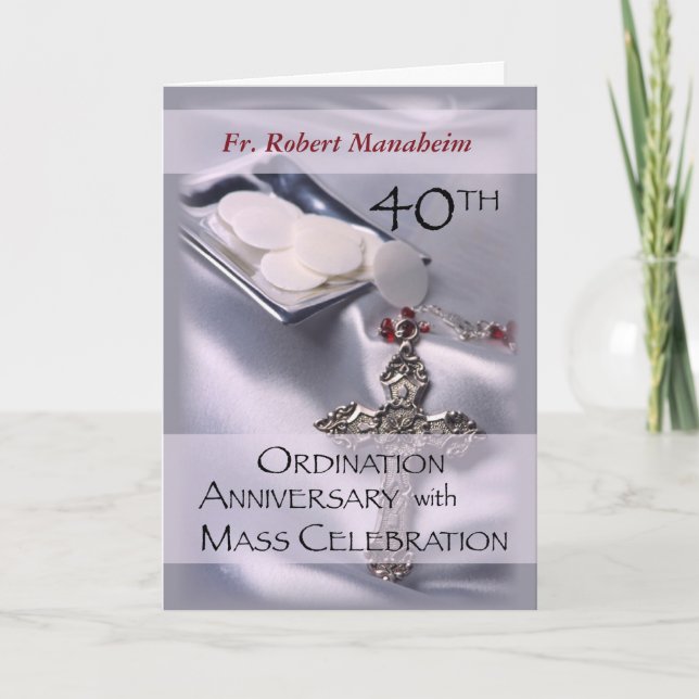 40. Jahrestag des Einladung (Vorderseite)