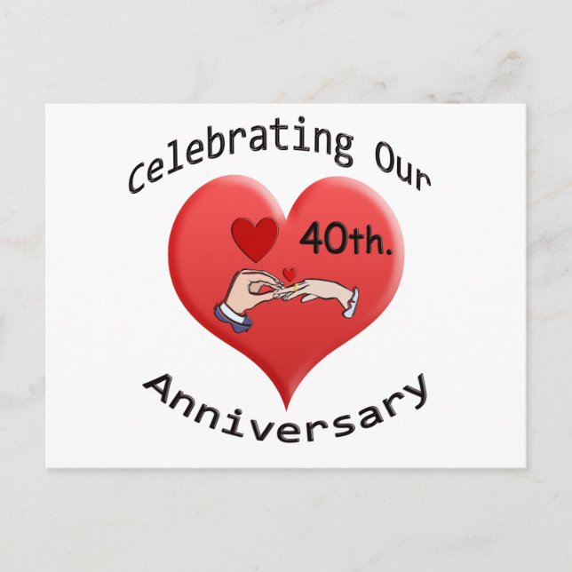 40. Jahrestag Postkarte (Vorderseite)