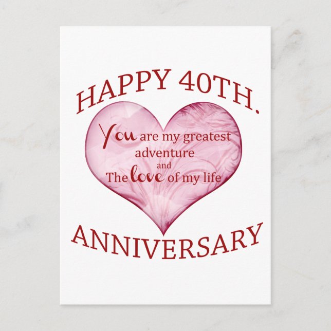 40. Jahrestag Postkarte (Vorderseite)