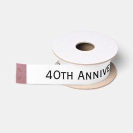 40. Jahrestags-Hochzeitstag-karminrotes Rot Z06 Satinband