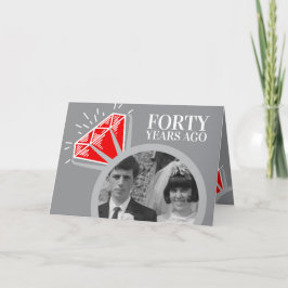 40-jähriger Ruby-Ring jetzt dann Foto Karte