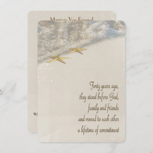 40-jähriges Vow Renewal Wedding Program Einladung