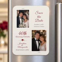 40. Jubiläum Dann und Jetzt Foto Save-the-Date