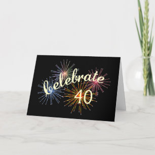 40. Jubiläum feiern Karte
