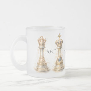 40. Jubiläum King Queen Geschenk Elegant Mattglastasse