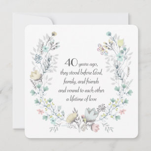 40. Jubiläum Wasserfarbenkrez Einladung