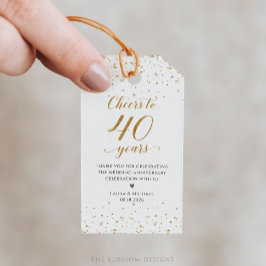 40. Jubiläums-Partygeschenk-Tags - GAC27d Geschenkanhänger
