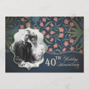 40. Jubiläums-Romantikfoto Einladung
