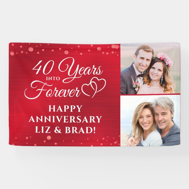 40 Jubiläumsjahr: Ruby HARTS YEARS INTO FOREVER Banner (Horizontal)