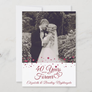 40 Jubiläumsjahre ins Foto Einladung