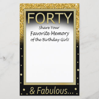 40 Lieblingsgedächtnisse für das Geburtstagskind