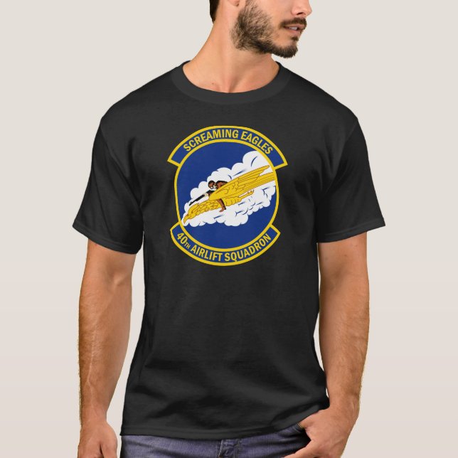 40. Luftbrücken-Geschwader - schreiendes Eagles T-Shirt (Vorderseite)
