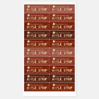 40 MAPLE GRADE LABELS in 4 SYRUP COLORS (10 each) Etiketten