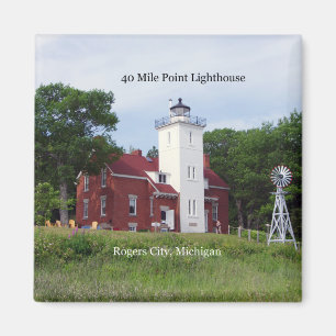 40 Meilen Point Lighthouse Magnet