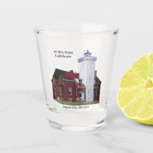 40-Mile-Point-Leuchtturmglas Schnapsglas