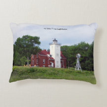 40 Mile Point Lighthouse Akzent Kissen