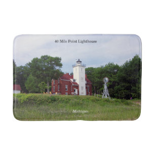 40 Mile Point Lighthouse bathmat Badematte