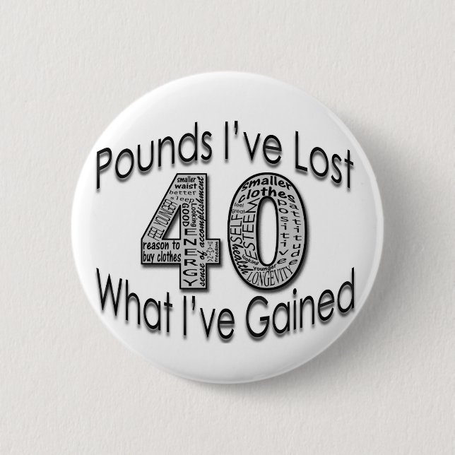 40 Pfund verlorene Knopf- Button (Vorderseite)