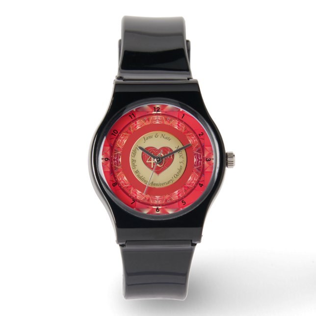 40. Rubinhochzeit Armbanduhr (Vorderseite)