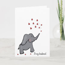 40. rubinischer Hochzeitstag Ehemannskarte Elefant