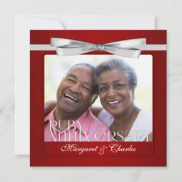 40. Ruby Anniversary Custom Foto Einladung