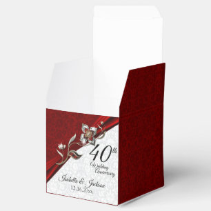 40. Ruby Floral Wedding Jubiläum Geschenkschachtel