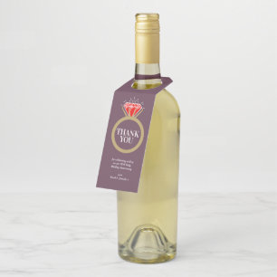 40. Ruby Hochzeit Jubiläum Rotwein Gefallen  Flaschenanhänger