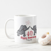 40. Ruby Hochzeitstag Ehefrau Elefant